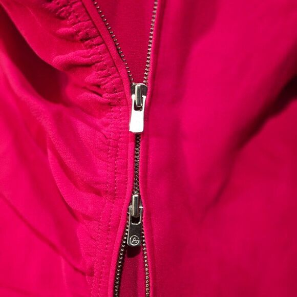 Armani Collection Y2K Hot Pink Cardi Moto Jacket 12 Large - Picture 8 of 10